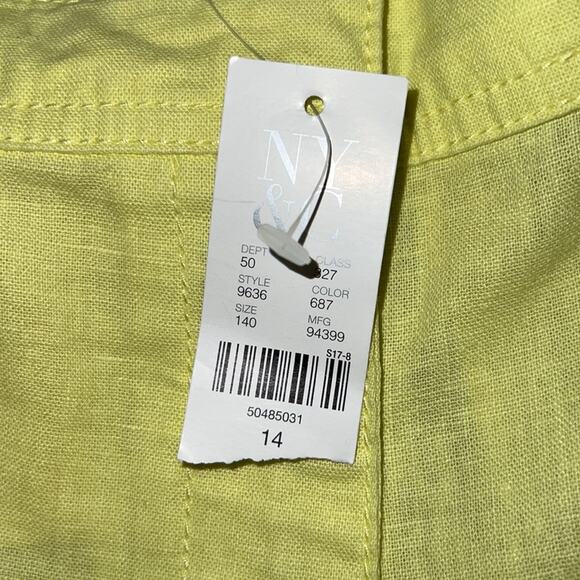 NWT New York & Co Linen Capri Pants Size 14 - Picture 6 of 10
